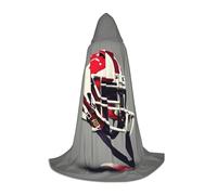 OAZCVBNN American Football Print Wizard Robe Halloween And Carnival Parties Hooded Cloak For Men Women Teens Kids