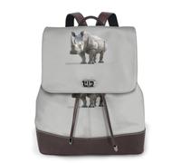 OAZCVBNN Animal Rhino Print Elegant Women'S Backpack Stylish Versatile Rucksack For Gym Weekend Adventures