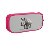 OAZCVBNN Animal Rhino Print Pencil Case Storage Makeup Erasers Pens Students School Office Multi-Scenes Use