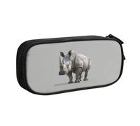 OAZCVBNN Animal Rhino Print Pencil Case Storage Makeup Erasers Pens Students School Office Multi-Scenes Use