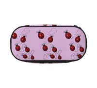 OAZCVBNN Art Ladybug Tracks Print Lightweight Convenience Pencil Bag School Students Pen Case Makeup Travel Boy Girl