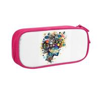 OAZCVBNN Artificial Intelligence Brain Print Pencil Case Storage Makeup Erasers Pens Students School Office Multi-Scenes Use
