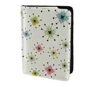 OAZCVBNN Atomic Stars Retro Pattern Print Men and Women Passport Document Wallet Case Cover for Business and Leisure Trips