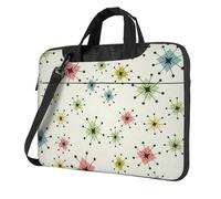 OAZCVBNN Atomic Stars Retro Pattern Print Women Men Stylish Laptop Bag Portable Notebook Shoulder Bags Office Work Travel