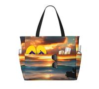 OAZCVBNN Beach Maui Hawaii Sunset Sea Waves Clouds Print Reusable Bag Stylish Summer Lightweight Vacation Picnic Gym Camping Versatile Use