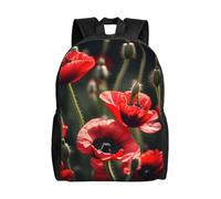 OAZCVBNN Beautiful Red Poppy Flower Print Double Shoulder Backpack Lightweight Water-Resistant Unisex Bag Travel Outdoor