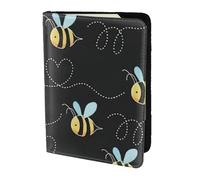 OAZCVBNN Bee Flying Print Men and Women Passport Document Wallet Case Cover for Business and Leisure Trips