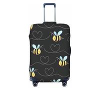 OAZCVBNN Bee Flying Print Unique Suitcase Covers Travel Luggage Cover with Elastic Anti Scratch Design