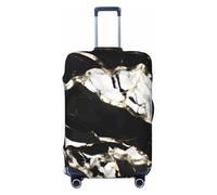 OAZCVBNN Black and White Marble Texture Print Washable Suitcase Universal Elastic Luggage Protector Travel Sleeve Accessory