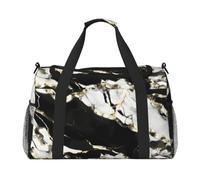 OAZCVBNN Black And White Marble Texture Print Women Men Hand Tote Lightweight Foldable Versatile Business Travel Shoulder Bag
