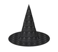 OAZCVBNN Black Robot Print Unisex Halloween Witch Hat For Carnival Cosplay Foldable Cap And Themed Parties