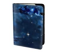 OAZCVBNN Blue Galaxy Print Men and Women Passport Document Wallet Case Cover for Business and Leisure Trips