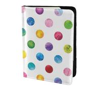 OAZCVBNN Blue Polka Dot Pattern Print Men and Women Passport Document Wallet Case Cover for Business and Leisure Trips