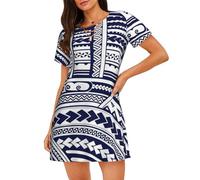 OAZCVBNN Blue Polynesian Maori Tribal Pattern Print Skin Friendly Sleepwear Softness Stretch Pyjamas Leisurely Walks Shopping Trips