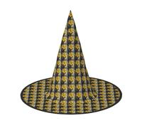 OAZCVBNN Bouquet Of Daffodils Print Unisex Halloween Witch Hat For Carnival Cosplay Foldable Cap And Themed Parties