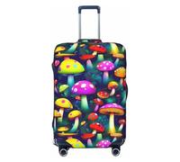 OAZCVBNN Bright Mushrooms Art Print Unique Suitcase Covers Travel Luggage Cover with Elastic Anti Scratch Design