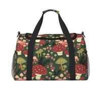 OAZCVBNN Bright Mushrooms Art Print Women Men Hand Tote Lightweight Foldable Versatile Business Travel Shoulder Bag