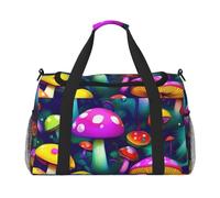 OAZCVBNN Bright Mushrooms Art Print Women Men Hand Tote Lightweight Foldable Versatile Business Travel Shoulder Bag