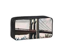 OAZCVBNN Brooklyn Bridge s Print Large-Capacity Spacious Pen Case Stationery Organizer Pouch Office Travel Dorm