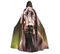 OAZCVBNN Brown Labrador Retriever Print Hooded Cloak Unisex Adult For Halloween Christmas Carnival Theme Parties Costume