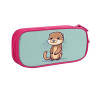 OAZCVBNN Cartoon Cute Otters Print Pencil Case Storage Makeup Erasers Pens Students School Office Multi-Scenes Use