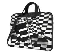 OAZCVBNN Checkered Flags Race Flags Print Women Men Stylish Laptop Bag Portable Notebook Shoulder Bags Office Work Travel