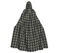 OAZCVBNN Christmas Deer Print Halloween Hooded Cloak Full Length Adults Kids Unisex Medieval Cosplay Costume