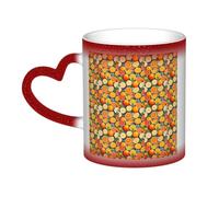 OAZCVBNN Citrus Fruit Pattern Print Starry Sky Ceramic Color-Changing Mug Gift Daily Coffee Mugs Birthday Anniversary