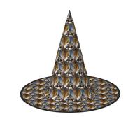 OAZCVBNN Cityscape Paris Eiffel Tower France Print Unisex Halloween Witch Hat For Carnival Cosplay Foldable Cap And Themed Parties