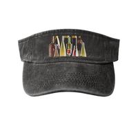 OAZCVBNN Cocktail Glasses and Wine Bottles Print Washed Unique Cap Vintage Hat Adjustable Buckle Classic Fashion Casual Sport Caps