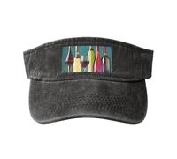 OAZCVBNN Cocktail Glasses and Wine Bottless Print Washed Unique Cap Vintage Hat Adjustable Buckle Classic Fashion Casual Sport Caps