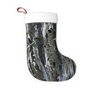 OAZCVBNN Cold Tree Camouflage Print Christmas Stocking Festive Xmas Plush Socks Holiday Ornament Family Hanging Decor
