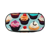 OAZCVBNN Colorful Cupcakes Print Lightweight Convenience Pencil Bag School Students Pen Case Makeup Travel Boy Girl