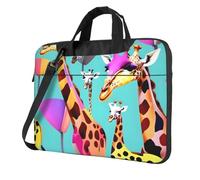 OAZCVBNN Colorful Giraffe Fans Lovers Print Versatile Laptop Bag Stylish Laptops Case With Messenger Shoulder Briefcase Options