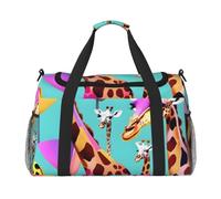 OAZCVBNN Colorful Giraffe Fans Lovers Print Women Men Hand Tote Lightweight Foldable Versatile Business Travel Shoulder Bag