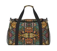 OAZCVBNN Colorful Sugar Skulls Print Women Men Hand Tote Lightweight Foldable Versatile Business Travel Shoulder Bag