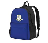 OAZCVBNN Connecticut State Flag Print Large Capacity Adult Backpack Lightweight For Hiking Outdoor Commute Daily Wear