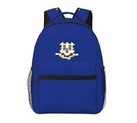OAZCVBNN Connecticut State Flag Print Leisure Backpack Lightweight Family Travel Everyday Use Commutes Outdoor Bag