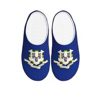 OAZCVBNN Connecticut State Flag Print Versatile Use Anti Pilling Washable Slippers for Women Men Cozy Stylish shoes