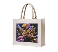 OAZCVBNN Coral Reef Print Eco-Conscious Tote Bag Unisex Large Reusable Everyday Office Shopping Beach Travel