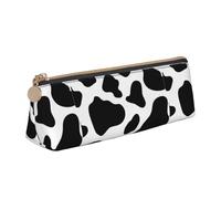 OAZCVBNN Cow spot Print Leather Pencil Case Stylish Pouch School Travel Makeup Organization Lightweight