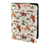 OAZCVBNN Cowboy Ride Horse Print Men and Women Passport Document Wallet Case Cover for Business and Leisure Trips