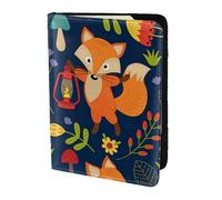 OAZCVBNN Cute Animal Fox Flower Print Men and Women Passport Document Wallet Case Cover for Business and Leisure Trips