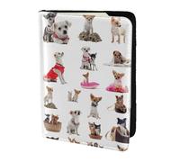 OAZCVBNN Cute Chihuahua Pug Pattern Print Men and Women Passport Document Wallet Case Cover for Business and Leisure Trips
