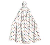 OAZCVBNN Cute Dachshound Dogs Print Halloween Hooded Cloak Full Length Adults Kids Unisex Medieval Cosplay Costume