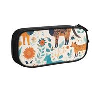 OAZCVBNN Cute Floral Animal Pattern 1 Print Pencil Case Storage Makeup Erasers Pens Students School Office Multi-Scenes Use