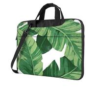 OAZCVBNN Cute Green Palm Leaves Print Versatile Laptop Bag Stylish Laptops Case With Messenger Shoulder Briefcase Options