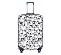 OAZCVBNN Cute Penguins Sketch Print Universal Travel Suitcase Cover Weekend Getaways Trips Elastic Luggage Protector