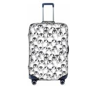 OAZCVBNN Cute Penguins Sketch Print Universal Travel Suitcase Cover Weekend Getaways Trips Elastic Luggage Protector