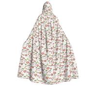 OAZCVBNN Cute Pigs Pattern Print Hooded Cloak Unisex Adult For Halloween Christmas Carnival Theme Parties Costume